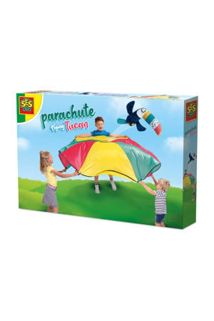Parachute vliegende toekan