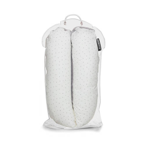 Snoozzz voedingskussen L Teddy grijs Dots -185 cm
