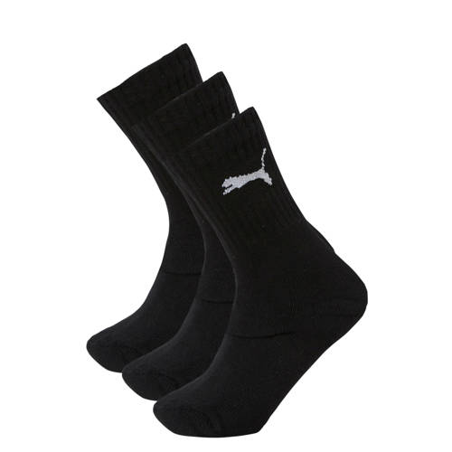 Puma sokken - set van 3 zwart Sportsokken Jongens/Meisjes Katoen Logo - 27-30