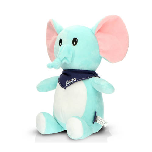 Alecto BC350 knuffel Olifant met rustgevende geluiden en nachtlampje interactieve knuffel Blauw