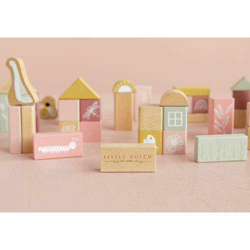 Little Dutch bouwblokken pink Roze | Blokken van