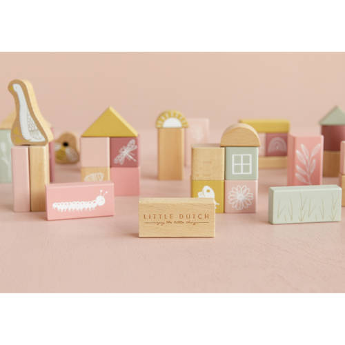 Little Dutch bouwblokken pink Roze | Blokken van
