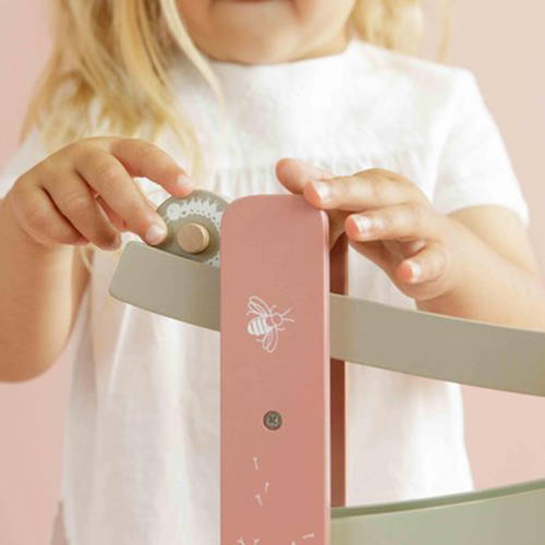 Little Dutch houten Rollerbaan Wild Flowers Knikker- ballenbaan Roze