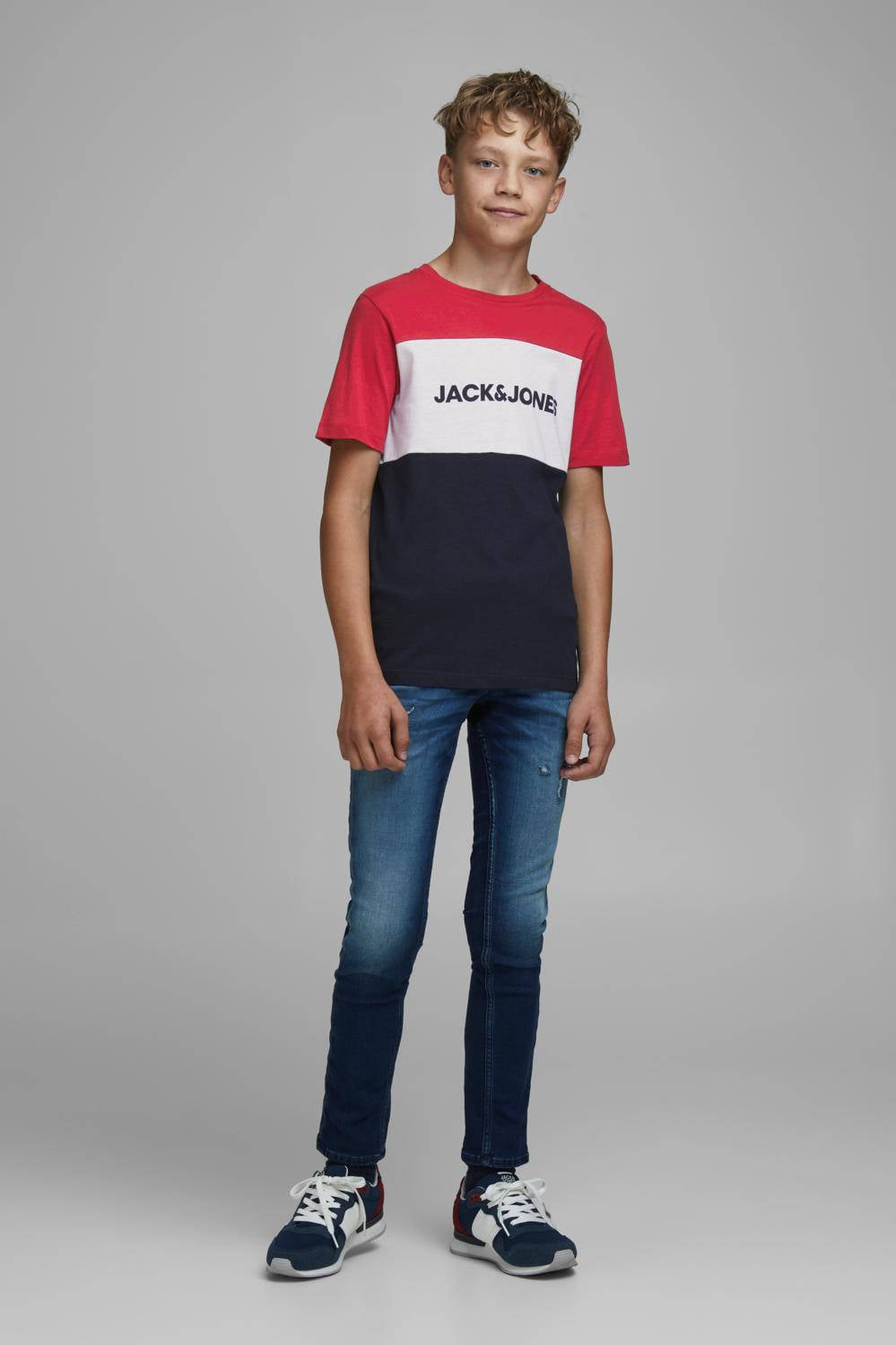 JACK&JONES JUNIOR T-Shirt Bambino Con Stampa Gradient Logo – Manica Corta, Colori Alla Moda