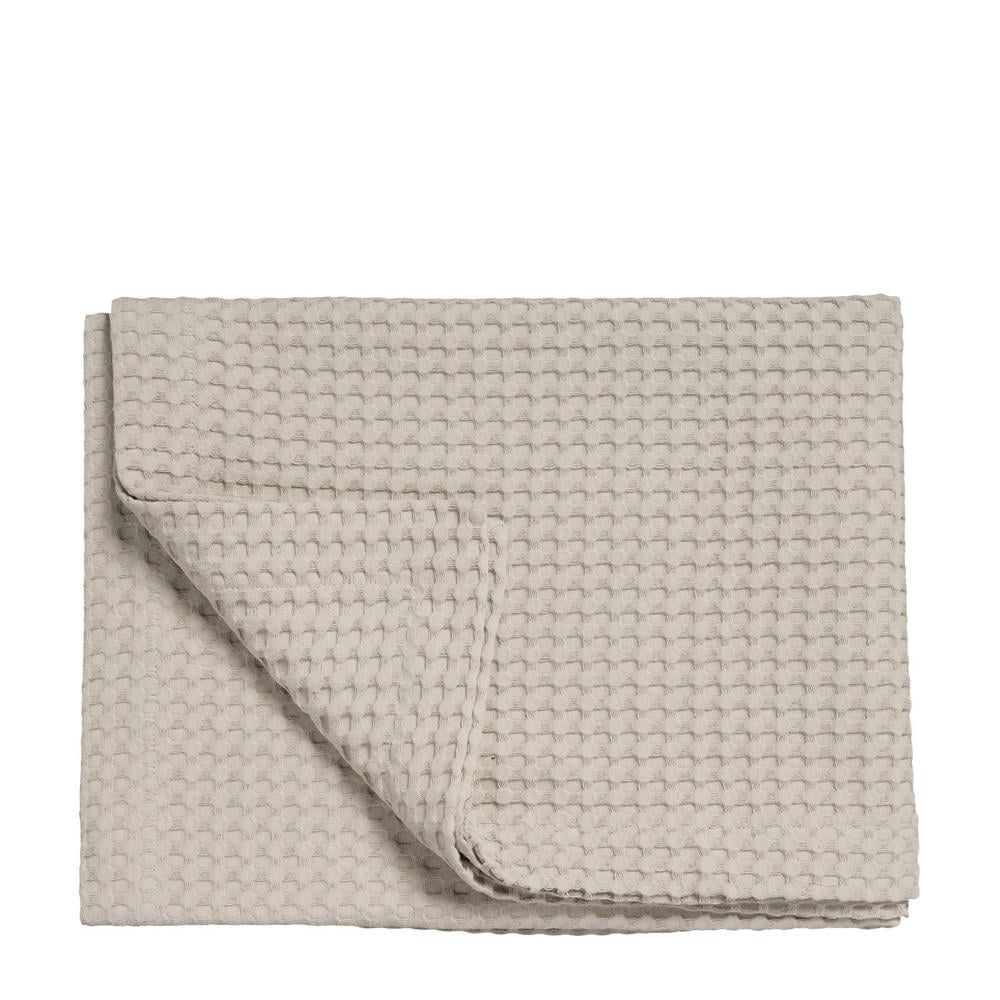 Vandyck katoenen bedsprei pique waffle (zandgrijs) (160x250 cm)