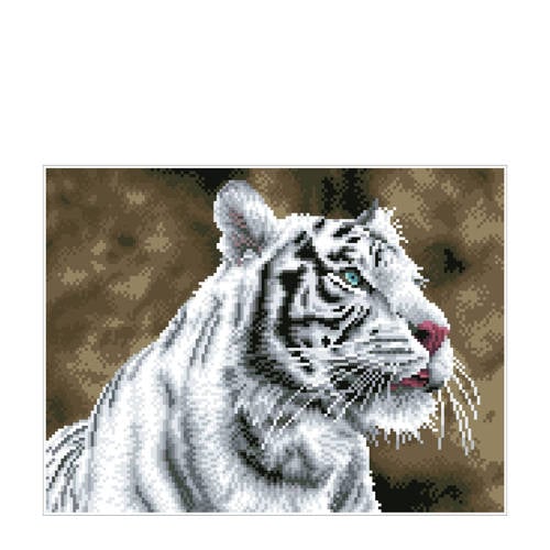 Diamond Dotz Tiger Blanc 31x41 cm Knutselproduct | Knutselproduct van