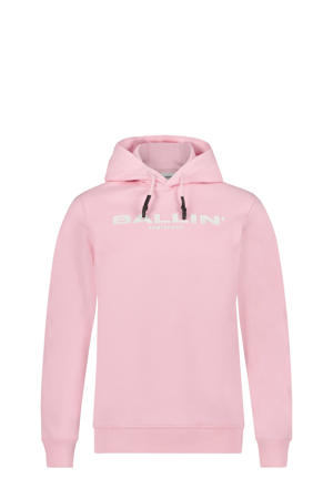 unisex hoodie met logo lichtroze