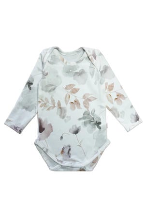 newborn romper Magnolia off white/lichtbruin/lichtgrijs