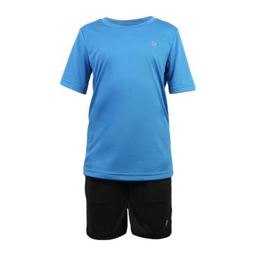 Donnay sportset Cham blauw/zwart Jongens/Meisjes Polyester Ronde hals Effen