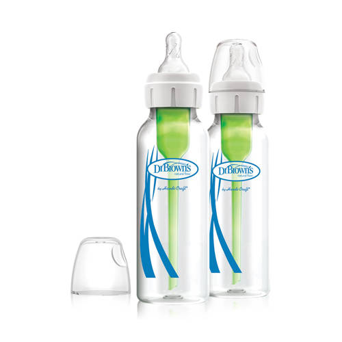 Dr. Brown's Options+ standaardfles glas 250 ml (2 stuks) Transparant