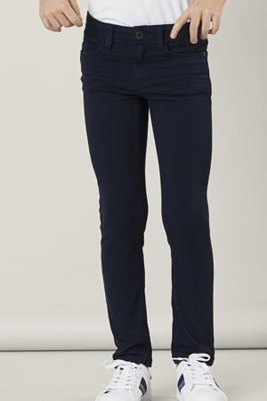 slim fit broek NKMTHEO donkerblauw