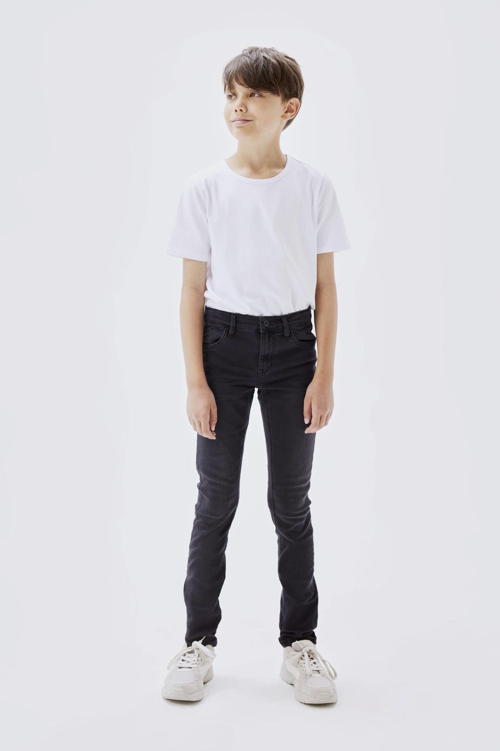 NAME IT KIDS skinny jeans NKMPETE zwart