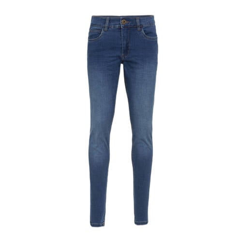 LMTD skinny jeans NLMSIAN stonewashed Blauw Jongens Stretchdenim Effen