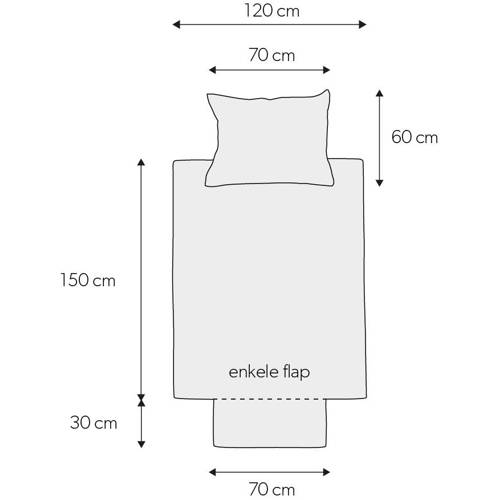 Wehkamp Home katoenen dekbedovertrek peuter (120x150 cm) Paars Meerkleurig