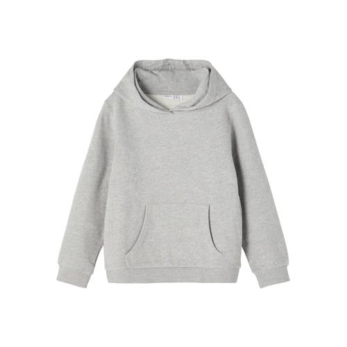 NAME IT KIDS gemêleerde hoodie NKFLENA grijs melange Sweater Melée