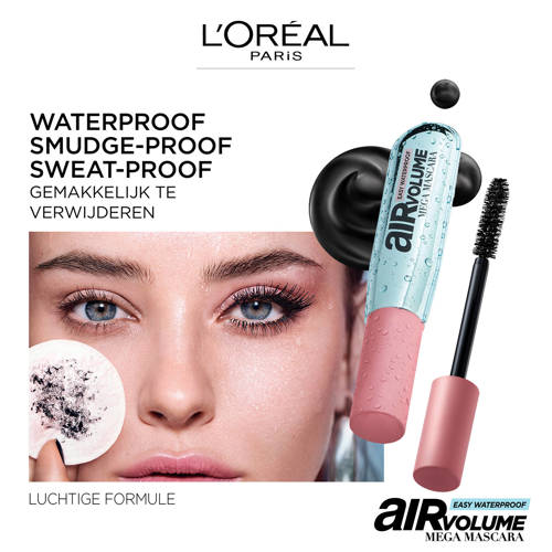 L'Oréal Paris Air Mega Volume waterproof mascara 01 Black Zwart