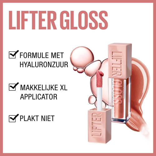 Maybelline New York Lifter Gloss transparante glanzende lipgloss 1 Pearl
