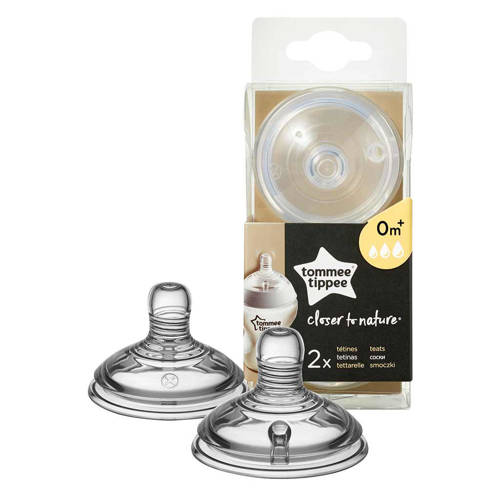 Tommee Tippee Closer to Nature Variflow speen (set van 2) Transparant