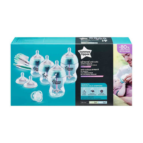 Tommee Tippee starterset zuigflessen Newborn Anti colic Kit Transparant