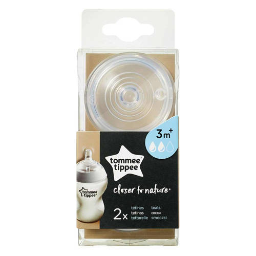 Tommee Tippee Closer to Nature 3 mnd+ speen (set van 2) Transparant