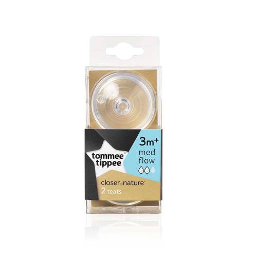 Tommee Tippee Closer to Nature 3 mnd+ speen (set van 2) Transparant