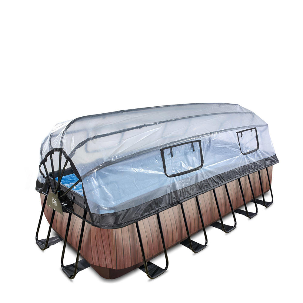 Exit Toys Timber Style EXIT Wood zwembad met zandfilterpomp en overkapping