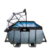 thumbnail: Exit Toys Stone Grey EXIT Stone zwembad met zandfilterpomp en overkapping