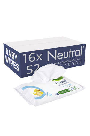 babydoekjes Parfumvrij - 16 x 52 stuks