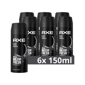 Black deodorant bodyspray - 6 x 150 ml