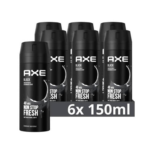 Axe Black deodorant bodyspray - 6 x 150 ml | Deodorant van Axe