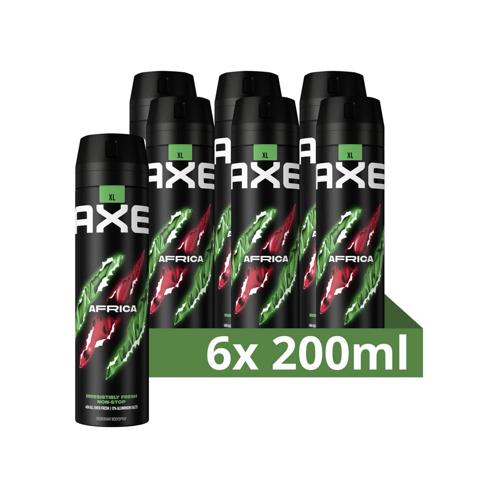 Axe Africa deodorant bodyspray - 6 x 200ml