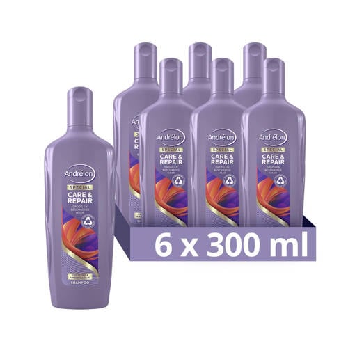 Andrélon Care & Repair shampoo - 6 x 300 ml | Shampoo van Andrélon