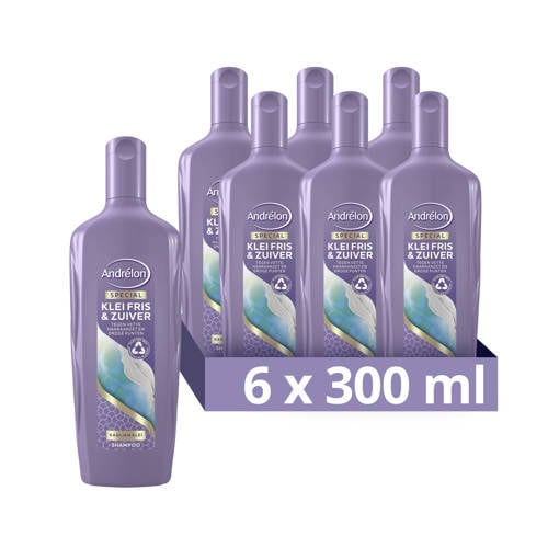 Andrélon Klei Fris & Zuiver shampoo - 6 x 300 ml | Shampoo van Andrélon