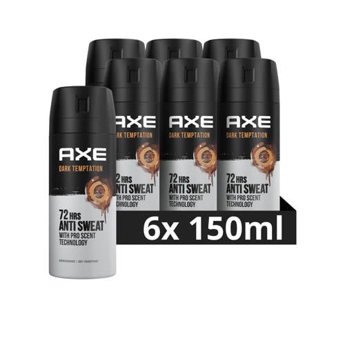 Axe Dark Temptation anti-transpirant spray - 6 x 150 ml Deodorant