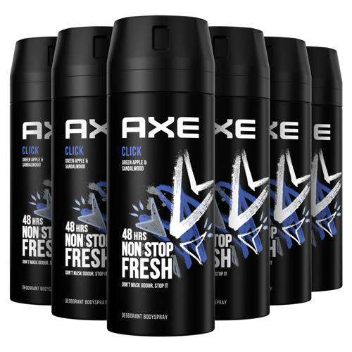 Axe Click deodorant bodyspray - 6 x 150 ml | Deodorant van Axe