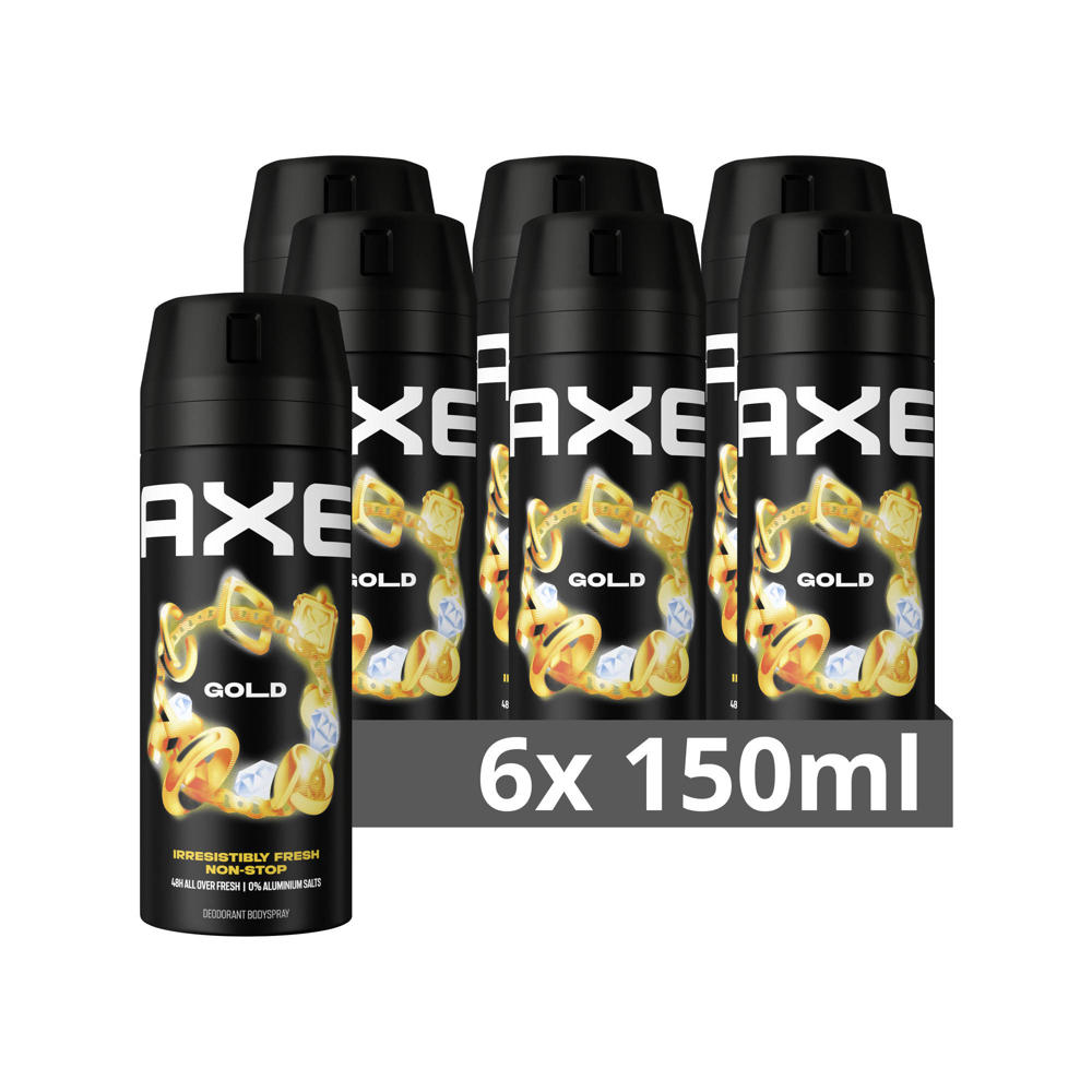 Axe Gold deodorant bodyspray - 6 x 150 ml