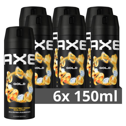 Axe Gold deodorant bodyspray - 6 x 150 ml | Deodorant van Axe