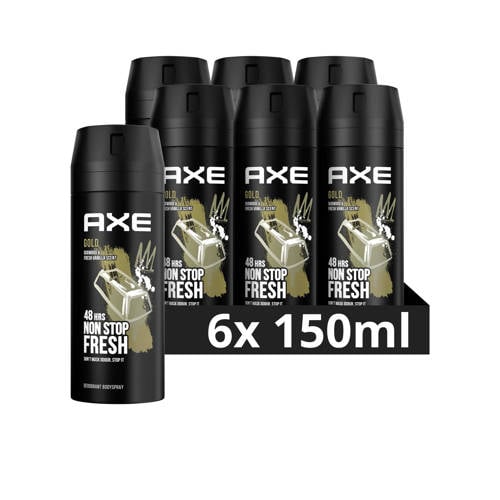 Axe Gold deodorant bodyspray - 6 x 150 ml | Deodorant van Axe