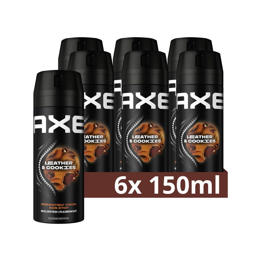 Axe Leather & Cookies deodorant bodyspray - 6 x 150 ml