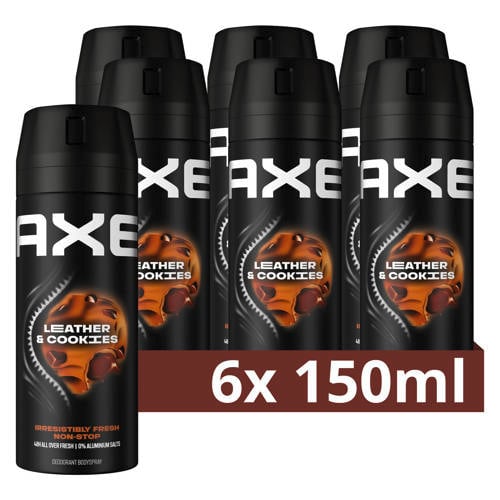 Axe Leather & Cookies deodorant bodyspray - 6 x 150 ml afbeelding