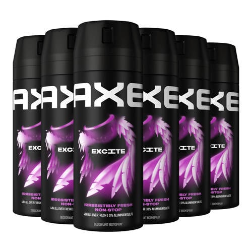 Axe Excite deodorant bodyspray 6 x 150 ml | Deodorant van