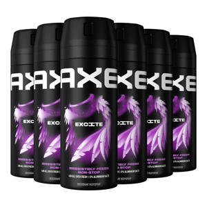 Excite deodorant bodyspray - 6 x 150 ml