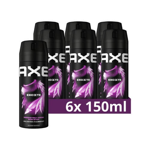 Axe Excite deodorant bodyspray - 6 x 150 ml | Deodorant van Axe