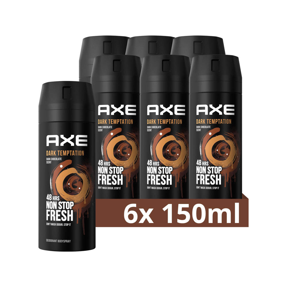 Axe Dark Temptation deodorant bodyspray - 6 x 150 ml
