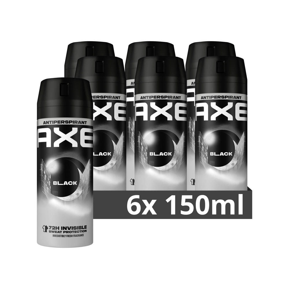 Axe Black anti-transpirant spray - 6 x 150 ml