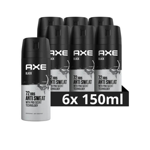 Axe Black anti-transpirant spray - 6 x 150 ml Deodorant