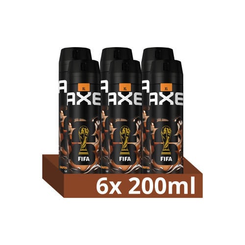 Axe Dark Temptation FIFA Limited Edition deodorant bodyspray - 6 x 200 ml