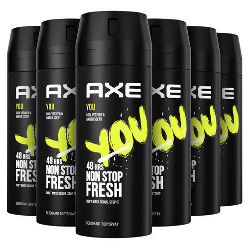 Axe You deodorant bodyspray 6 x 150 ml | Deodorant van