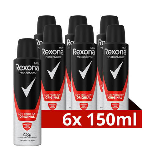 Rexona Men Active Protection+ Original anti-transpirant spray - 6 x 150 ml Deodorant
