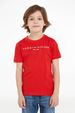 unisex T-shirt van katoen rood